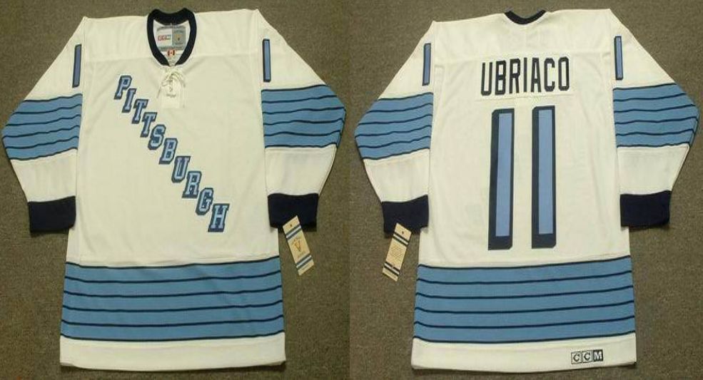 2019 Men Pittsburgh Penguins #11 Ubriaco White CCM NHL jerseys